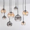 Koyoto Lámparas suspendidas, Luminarias esféricas, Lámparas colgantes Crudo, Negro, 8 luces