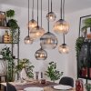 Koyoto Lámparas suspendidas, Luminarias esféricas, Lámparas colgantes Crudo, Negro, 8 luces