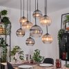 Koyoto Lámparas suspendidas, Luminarias esféricas, Lámparas colgantes Crudo, Negro, 8 luces