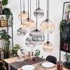 Koyoto Lámparas suspendidas, Luminarias esféricas, Lámparas colgantes Crudo, Negro, 8 luces