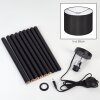 Soungou Lámpara de pie Cromo, Negro, 1 luz