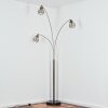 Yaak Lámpara de pie Níquel-mate, Negro, 3 luces