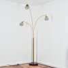 Yaak Lámpara de pie Latón, Negro, 3 luces