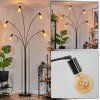 Codecreo Lámpara de pie Cromo, Negro, 5 luces