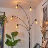 Codecreo Lámpara de pie Cromo, Negro, 5 luces