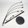 Codecreo Lámpara de pie Cromo, Negro, 5 luces