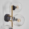 Ripoll Luminarias esféricas, Apliques dorado, Negro, 3 luces
