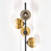 Koyoto Lámpara de pie dorado, Transparente, 4 luces