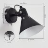 Upiano Aplique Cromo, Negro, 1 luz