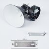 Upiano Aplique Cromo, Negro, 1 luz