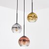 Ripoll Lámparas suspendidas, Luminarias esféricas, Lámparas colgantes dorado, Transparente, Color cobre, Ahumado, 3 luces