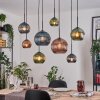 Koyoto Lámparas suspendidas, Luminarias esféricas, Lámparas colgantes Crudo, Negro, 8 luces