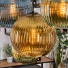 Koyoto Lámparas suspendidas, Luminarias esféricas, Lámparas colgantes Crudo, Negro, 8 luces