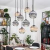 Koyoto Lámparas suspendidas, Luminarias esféricas, Lámparas colgantes Crudo, Negro, 8 luces