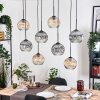 Koyoto Lámparas suspendidas, Luminarias esféricas, Lámparas colgantes Crudo, Negro, 8 luces