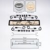 Koyoto Lámparas suspendidas, Luminarias esféricas, Lámparas colgantes Crudo, Negro, 8 luces