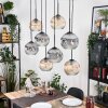 Koyoto Lámparas suspendidas, Luminarias esféricas, Lámparas colgantes Crudo, Negro, 8 luces