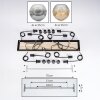 Koyoto Lámparas suspendidas, Luminarias esféricas, Lámparas colgantes Crudo, Negro, 8 luces