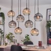 Koyoto Lámparas suspendidas, Luminarias esféricas, Lámparas colgantes Crudo, Negro, 8 luces