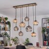 Koyoto Lámparas suspendidas, Luminarias esféricas, Lámparas colgantes Crudo, Negro, 8 luces