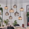 Koyoto Lámparas suspendidas, Luminarias esféricas, Lámparas colgantes Crudo, Negro, 8 luces