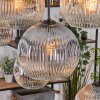 Koyoto Lámparas suspendidas, Luminarias esféricas, Lámparas colgantes Crudo, Negro, 8 luces