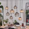 Koyoto Lámparas suspendidas, Luminarias esféricas, Lámparas colgantes Crudo, Negro, 8 luces