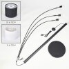 Bassagoda Lámpara de pie Negro, 3 luces