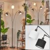 Bassagoda Lámpara de pie Cromo, Negro, 3 luces