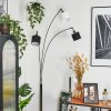Bassagoda Lámpara de pie Cromo, Negro, 3 luces