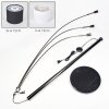 Bassagoda Lámpara de pie Cromo, Negro, 3 luces