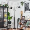 Bassagoda Lámpara de pie Cromo, Negro, 3 luces