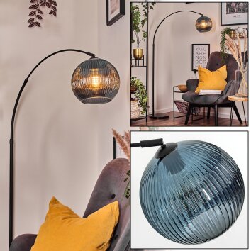 Koyoto Lámpara de pie, Lámparas de pie tipo arco Negro, 1 luz