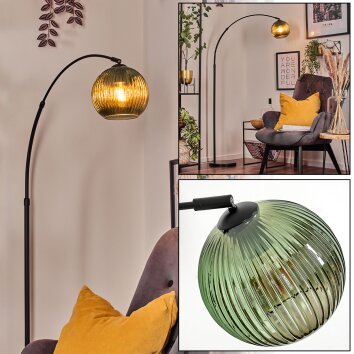 Koyoto Lámpara de pie, Lámparas de pie tipo arco Negro, 1 luz