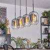Apedo Lámparas suspendidas, Lámparas colgantes Transparente, Ahumado, 4 luces