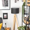 Soungou Lámpara de pie Crudo, Negro, 1 luz
