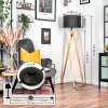 Soungou Lámpara de pie Crudo, Negro, 1 luz