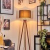 Soungou Lámpara de pie Cromo, Madera oscura, 1 luz