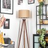 Soungou Lámpara de pie Cromo, Madera oscura, 1 luz