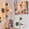 Koyoto Luminarias esféricas, Apliques dorado, Negro, 3 luces