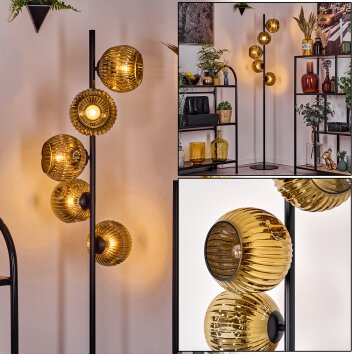 Ripoll Lámpara de pie dorado, 5 luces