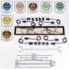 Koyoto Lámparas suspendidas, Luminarias esféricas, Lámparas colgantes Crudo, Negro, 8 luces