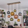 Koyoto Lámparas suspendidas, Luminarias esféricas, Lámparas colgantes Crudo, Negro, 8 luces