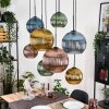 Koyoto Lámparas suspendidas, Luminarias esféricas, Lámparas colgantes Crudo, Negro, 8 luces