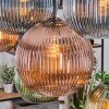Koyoto Lámparas suspendidas, Luminarias esféricas, Lámparas colgantes Crudo, Negro, 8 luces