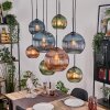 Koyoto Lámparas suspendidas, Luminarias esféricas, Lámparas colgantes Crudo, Negro, 8 luces