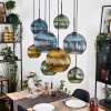 Koyoto Lámparas suspendidas, Luminarias esféricas, Lámparas colgantes Crudo, Negro, 8 luces