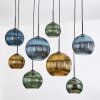 Koyoto Lámparas suspendidas, Luminarias esféricas, Lámparas colgantes Crudo, Negro, 8 luces