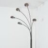 Nikkala Lámpara de pie Cromo, Negro, 5 luces