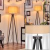 Soungou Lámpara de pie Cromo, Negro, 1 luz
